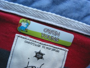 Clothing labels for kids