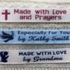Fabric sewing labels prayers