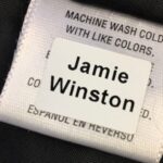 Standard stick on clothing labels