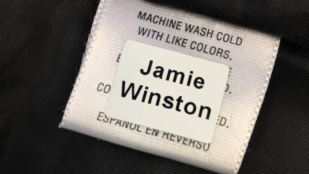 Standard-stick-on-clothing-labels