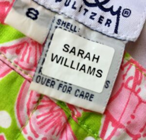stick on clothes labels