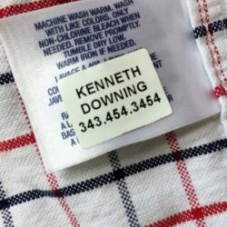 stick on clothing labels