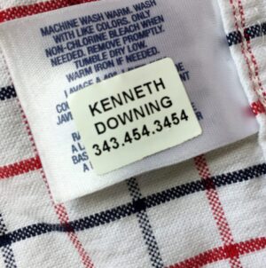 stick on clothing labels