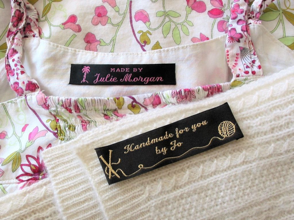 Woven Fabric Labels for Handmade Items - Personalized Name Labels