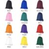 Personalized Drawstring Bag color choices