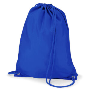 Personalized Drawstring Bag in royal blue