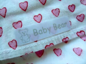 soft satin labels for baby clothes