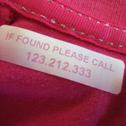 satin labels for identification