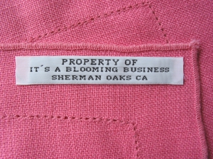 Iron on fabric labels