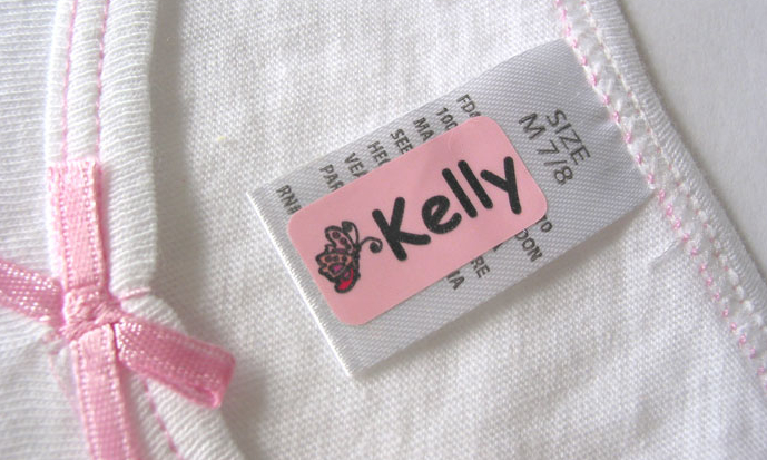 School Clothing Stick on Name Tags Labels Care Label Clothes Lunchbox Stickers 
