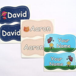 Kids stick- on labels